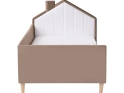 Børneseng Hus Velour KERVAN 90 x 200 cm Lysebrun