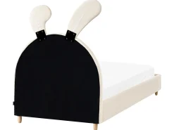 Børneseng Kanin Velour LALLIAS 90 x 200 cm Beige