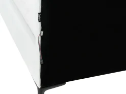 Børneseng Krone Velour RUBIAN 90 x 200 cm Med LED-lys Hvid