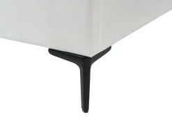 Børneseng Krone Velour RUBIAN 90 x 200 cm Med LED-lys Hvid