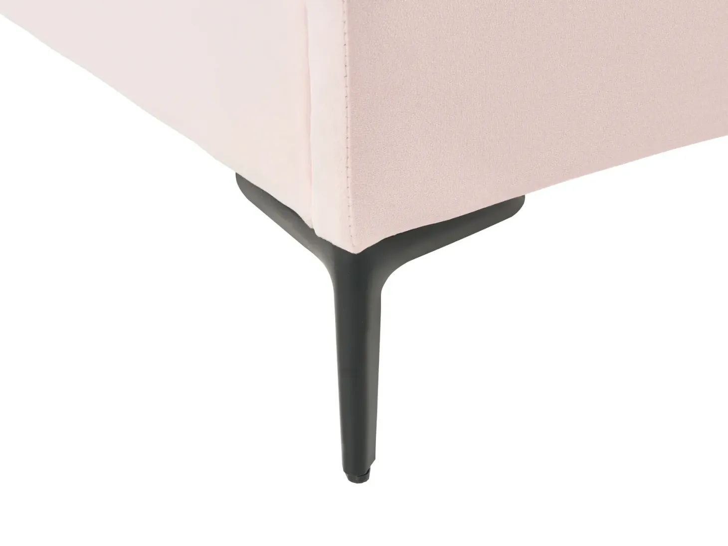 Børneseng Krone Velour RUBIAN 90 x 200 cm Med LED-lys Lyserød