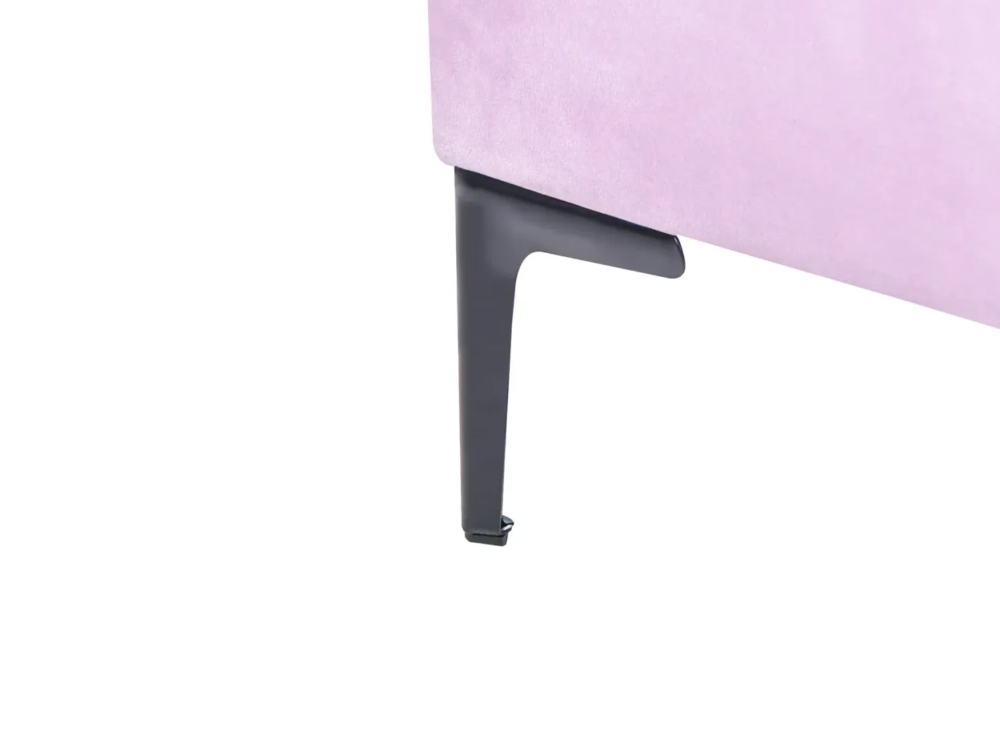 Børneseng Krone Velour RUBIAN 90 x 200 cm Med LED-lys Lilla