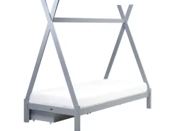 Børneseng med skuffer Tipi Fyretræ DEVAY 90 x 200 cm Grå