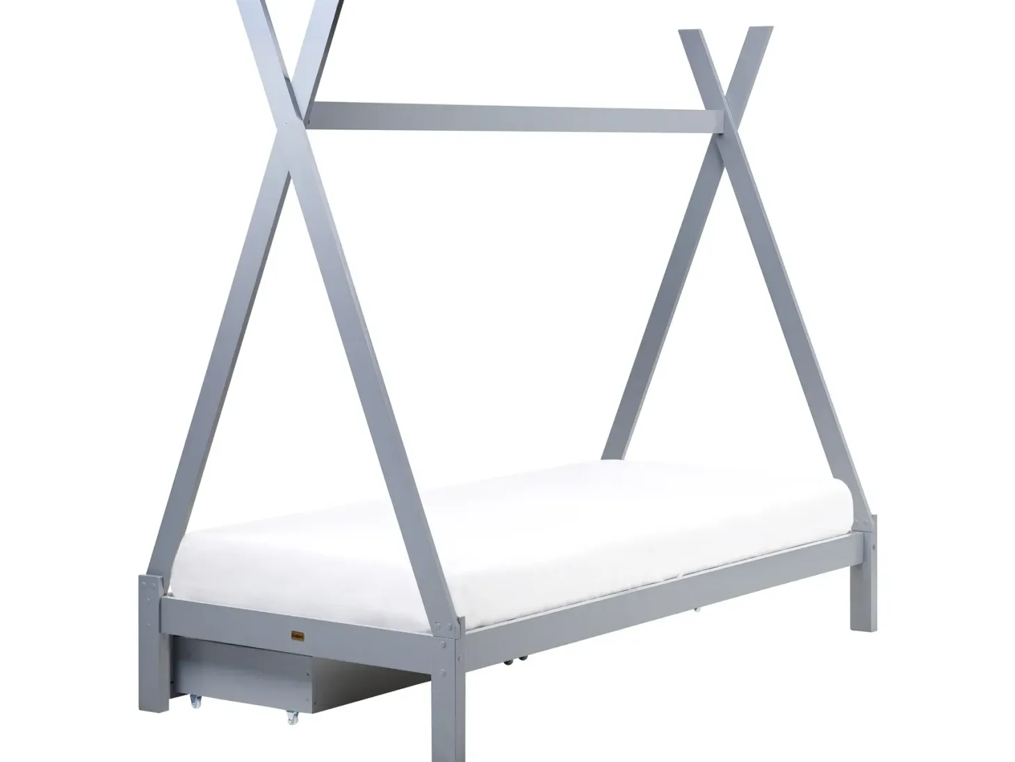 Børneseng med skuffer Tipi Fyretræ DEVAY 90 x 200 cm Grå