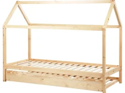 Børneseng med udtræk Fyretræ CRILLON 90 x 200 cm Lysebrun