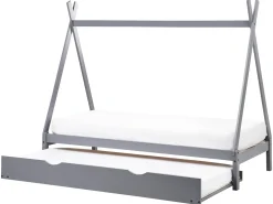 Børneseng med udtræk Fyretræ TALMONTIERS 90 x 200 cm Grå