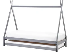 Børneseng med udtræk Fyretræ TALMONTIERS 90 x 200 cm Grå