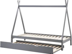 Børneseng med udtræk Fyretræ TALMONTIERS 90 x 200 cm Grå