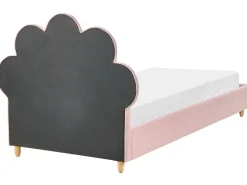 Børneseng Muslingeskal Velour NEULISE 90 x 200 cm Lyserød