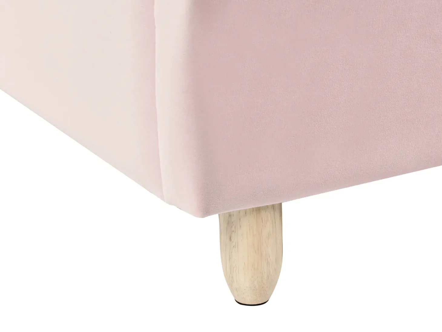 Børneseng Regnbue Velour LANDEILLAU 90 x 200 cm Lyserød