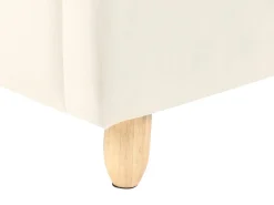 Børneseng Sky Velour BELLEVUE 90 x 200 cm Lys Beige