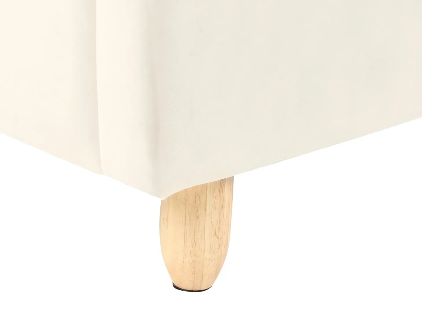 Børneseng Sky Velour BELLEVUE 90 x 200 cm Lys Beige