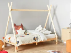 Børneseng Tipi Fyretræ DEVAY 90 x 200 cm Lysebrun
