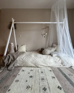 Børneseng Tipi Fyretræ SAURAT 90 x 200 cm Hvid