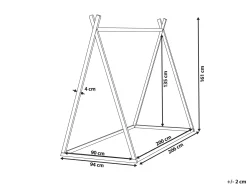Børneseng Tipi Fyretræ SAURAT 90 x 200 cm Lysebrun