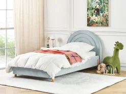 Børneseng Velour ANET 90 x 200 cm Himmelblå