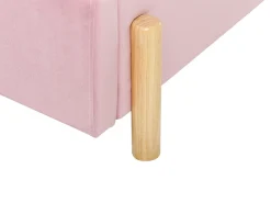 Børneseng Velour ANET 90 x 200 cm Lyserød