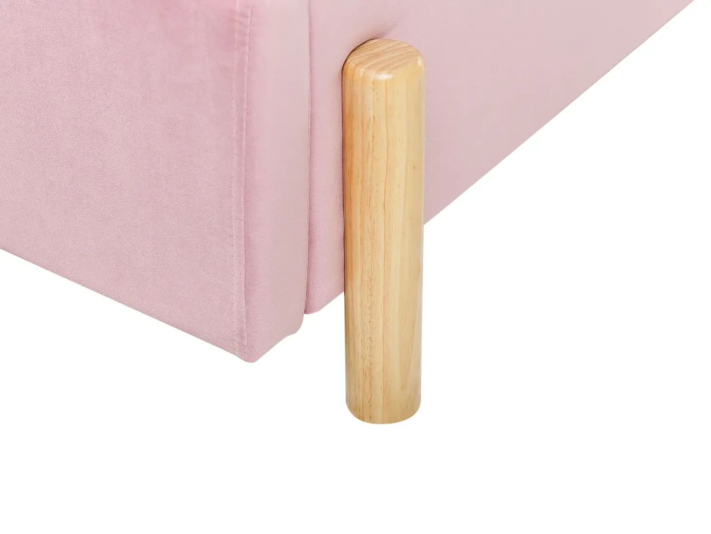Børneseng Velour ANET 90 x 200 cm Lyserød