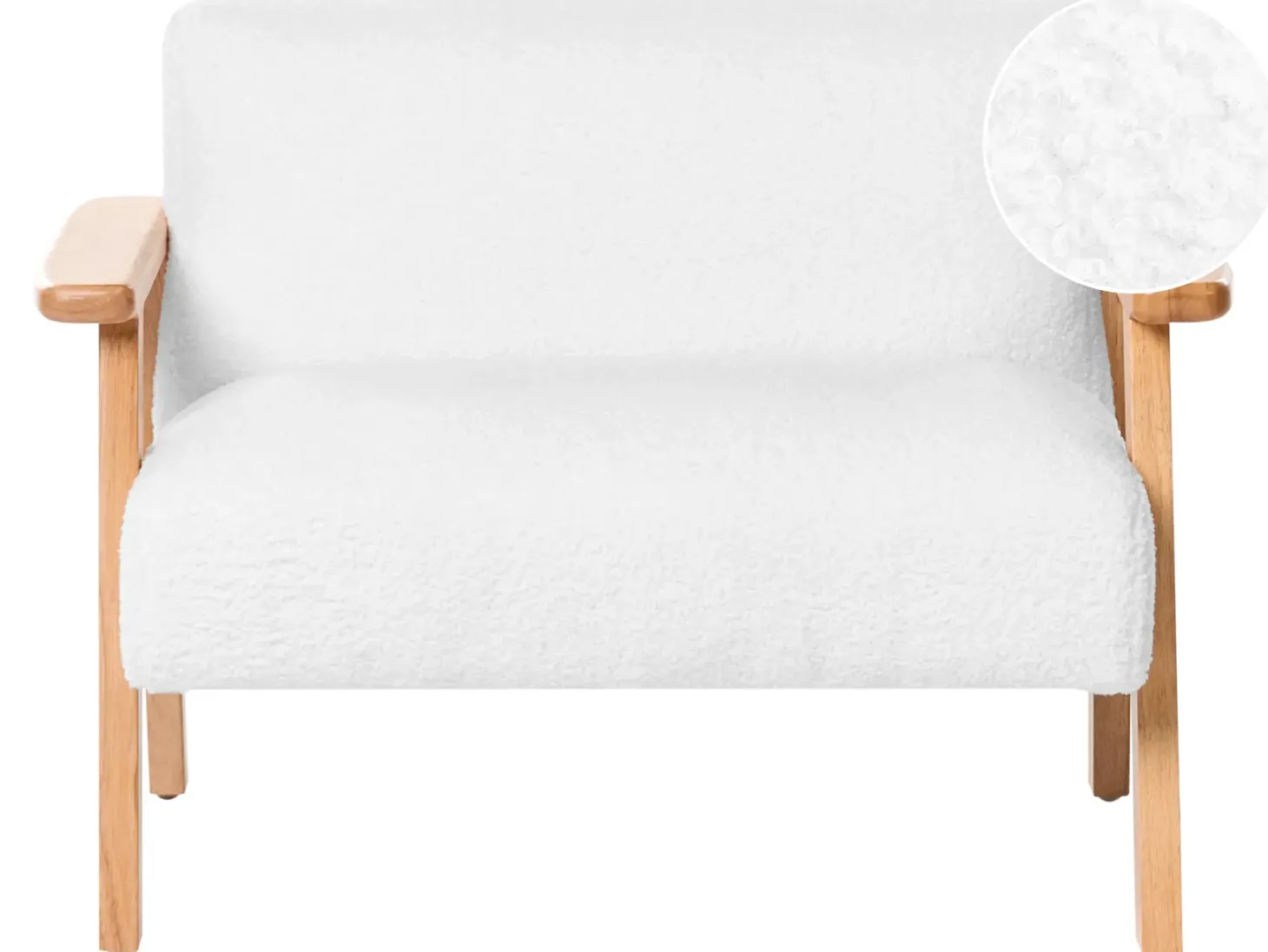Børnesofa LALMO Boucle Hvid