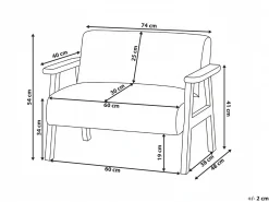 Børnesofa LALMO Boucle Hvid