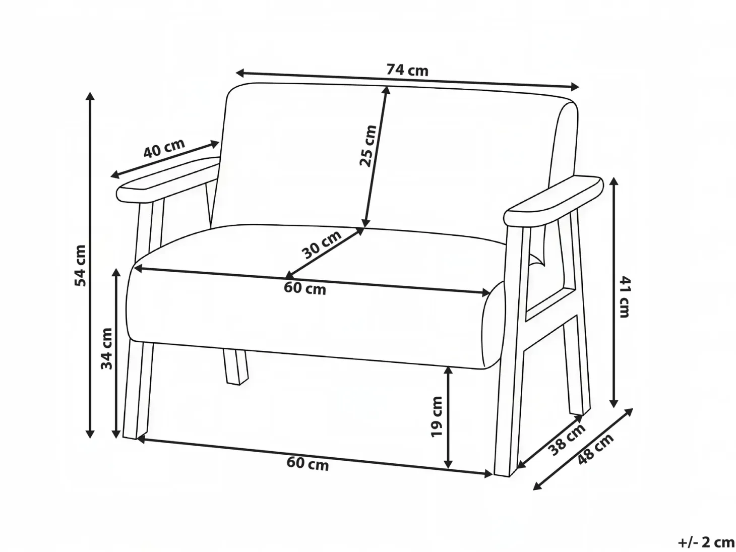 Børnesofa LALMO Boucle Hvid