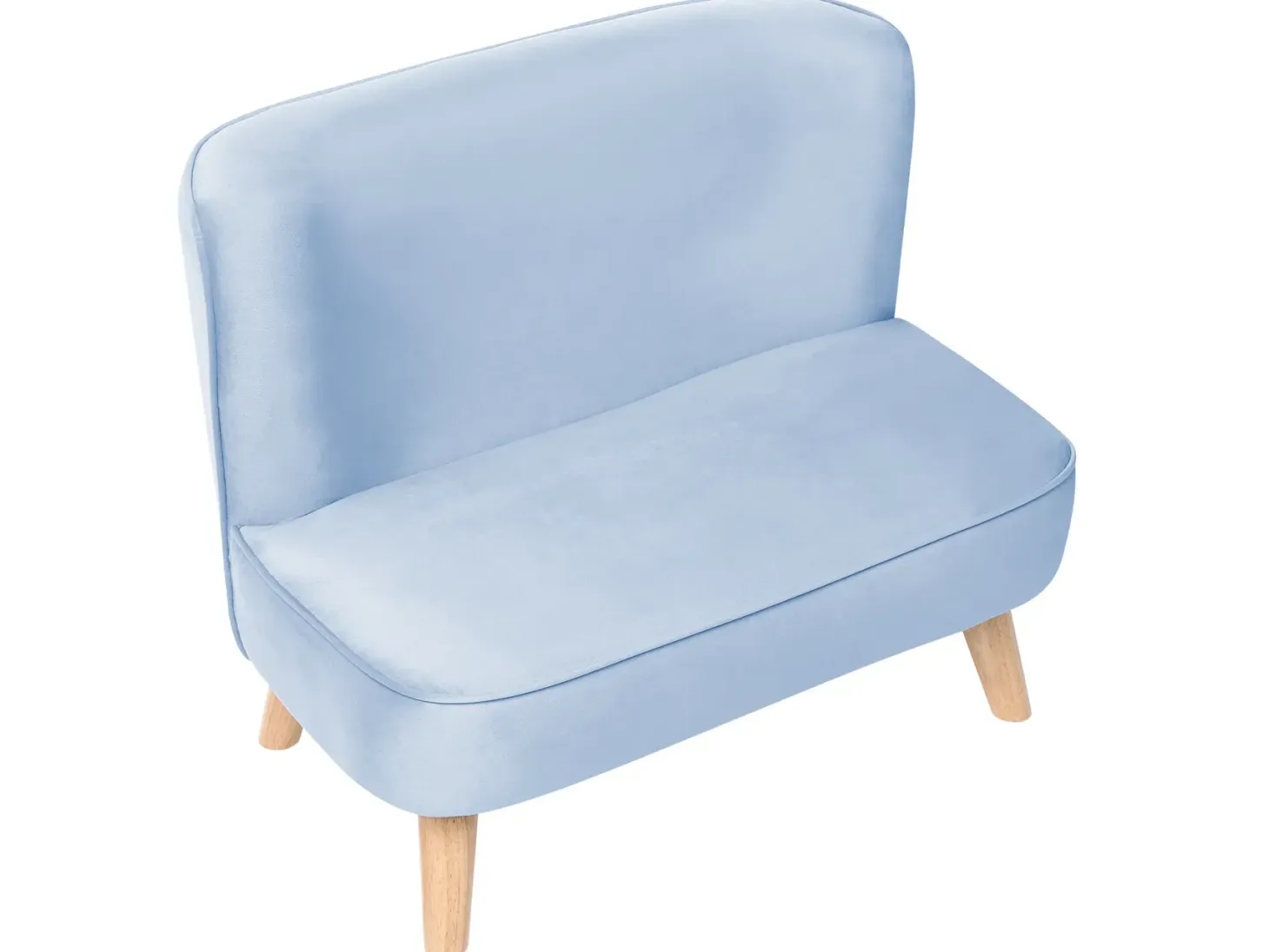 Børnesofa RISBY Velour Himmelblå