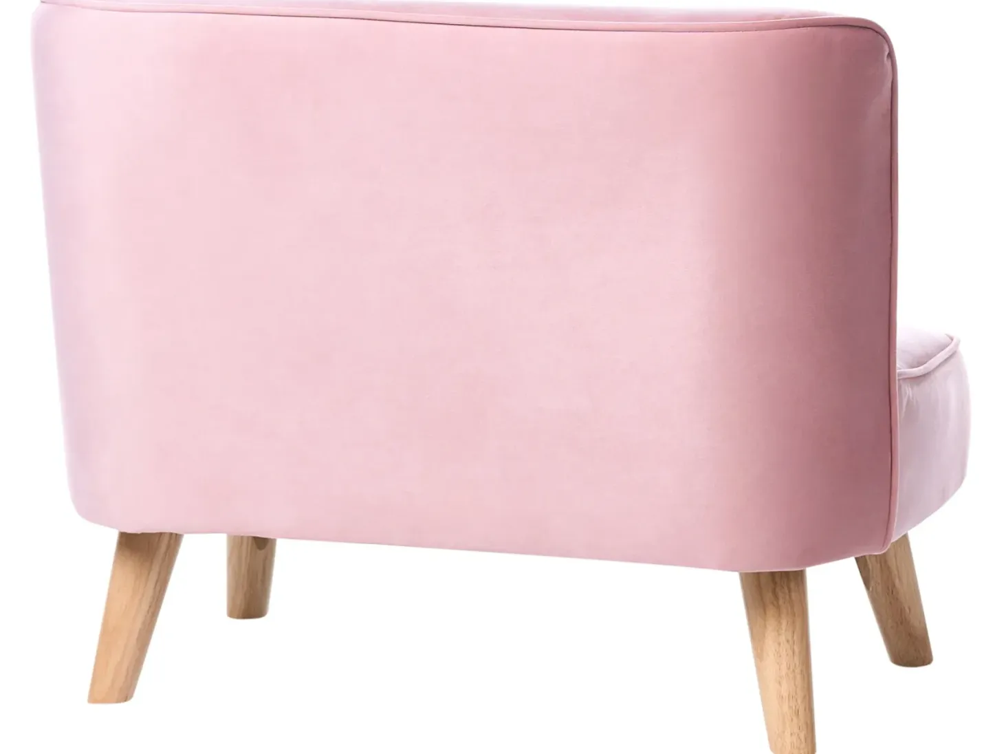 Børnesofa RISBY Velour Lyserød