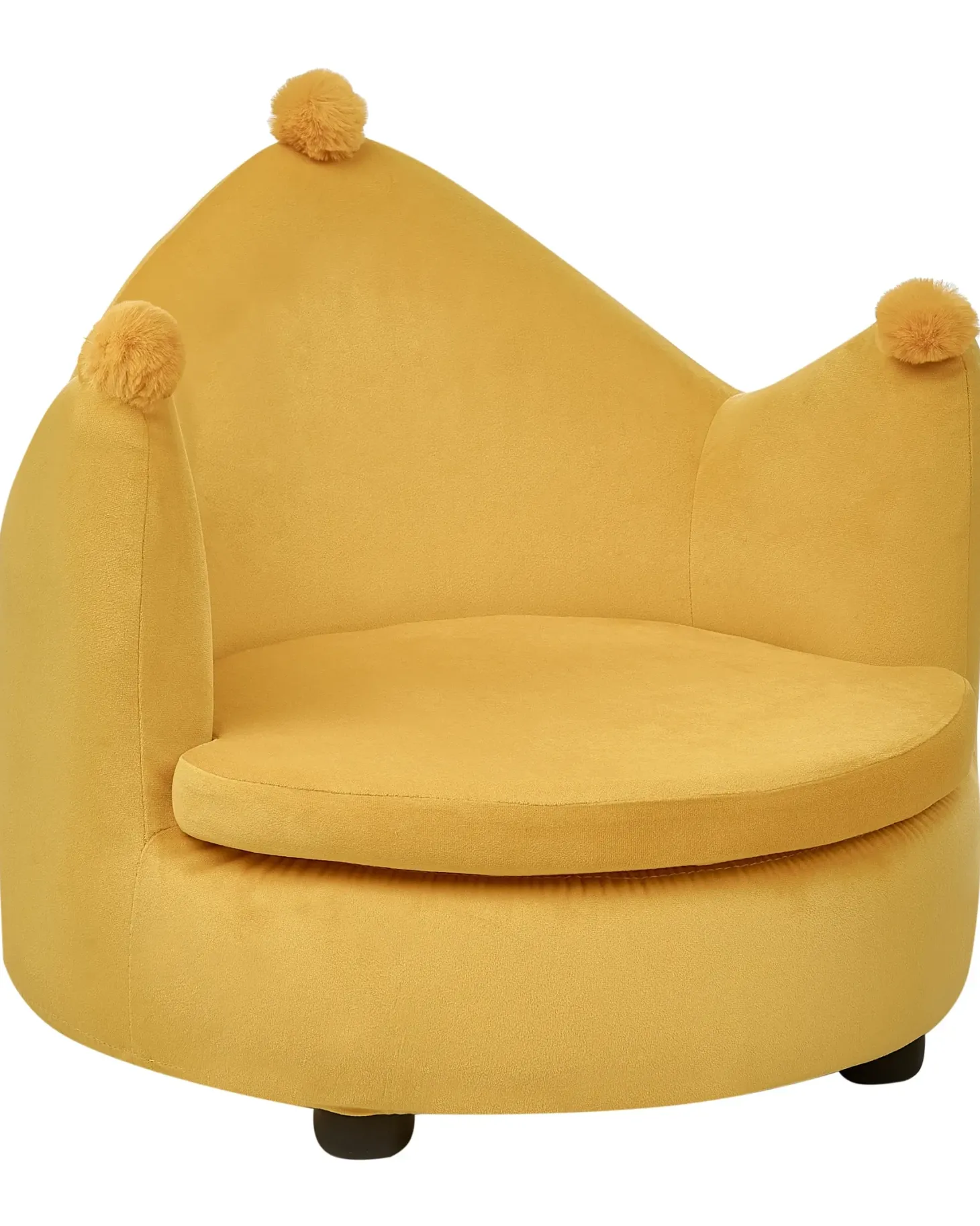 Børnestol Krone VEGA Velour Gul