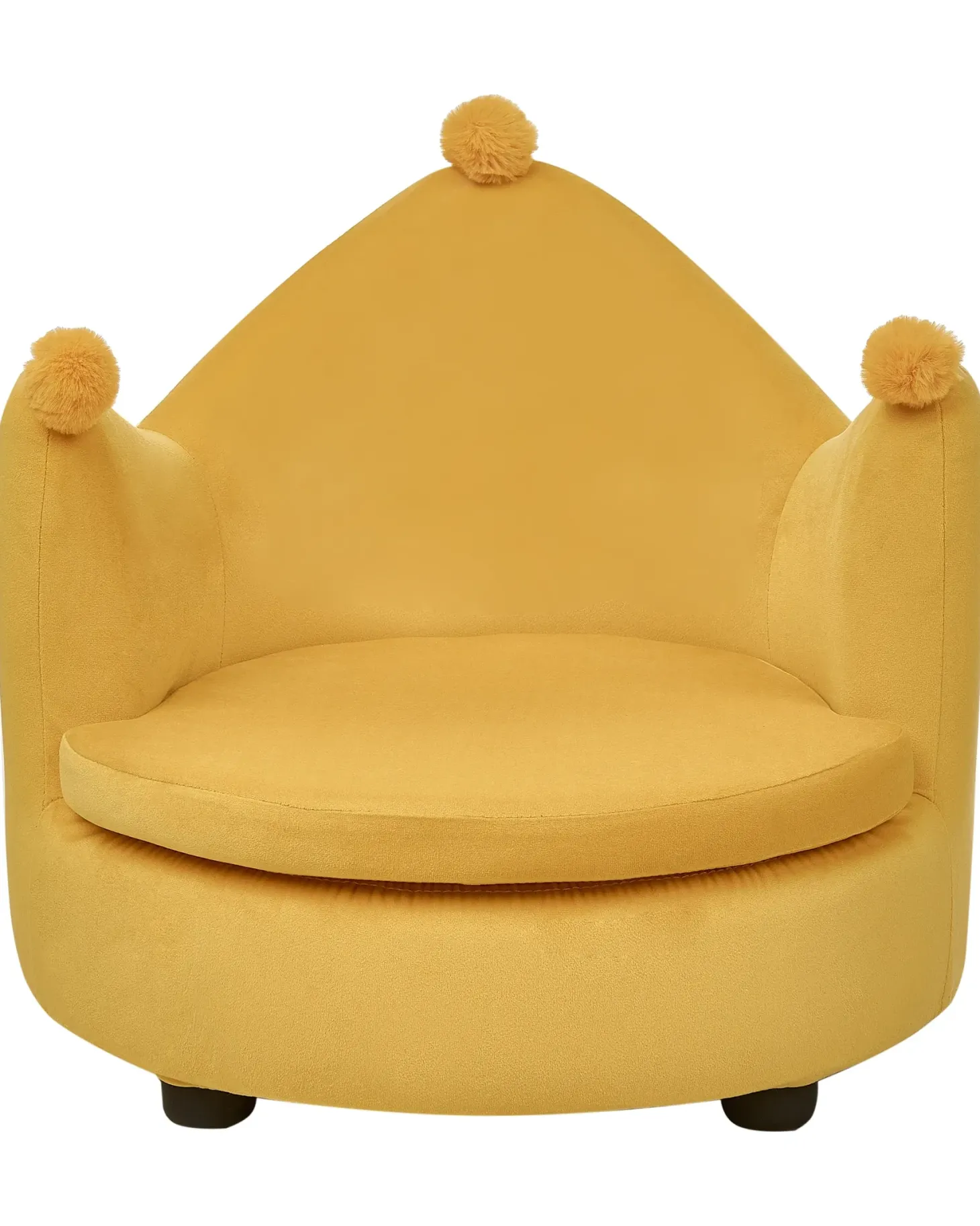 Børnestol Krone VEGA Velour Gul