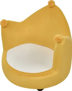 Børnestol Krone VEGA Velour Gul