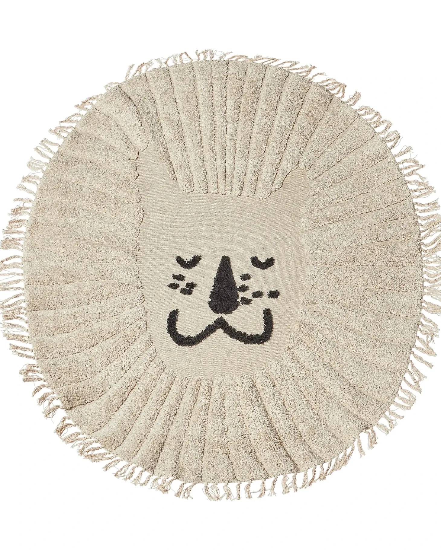 Børnetæppe BADHANI Beige ø 140 cm Bomuld