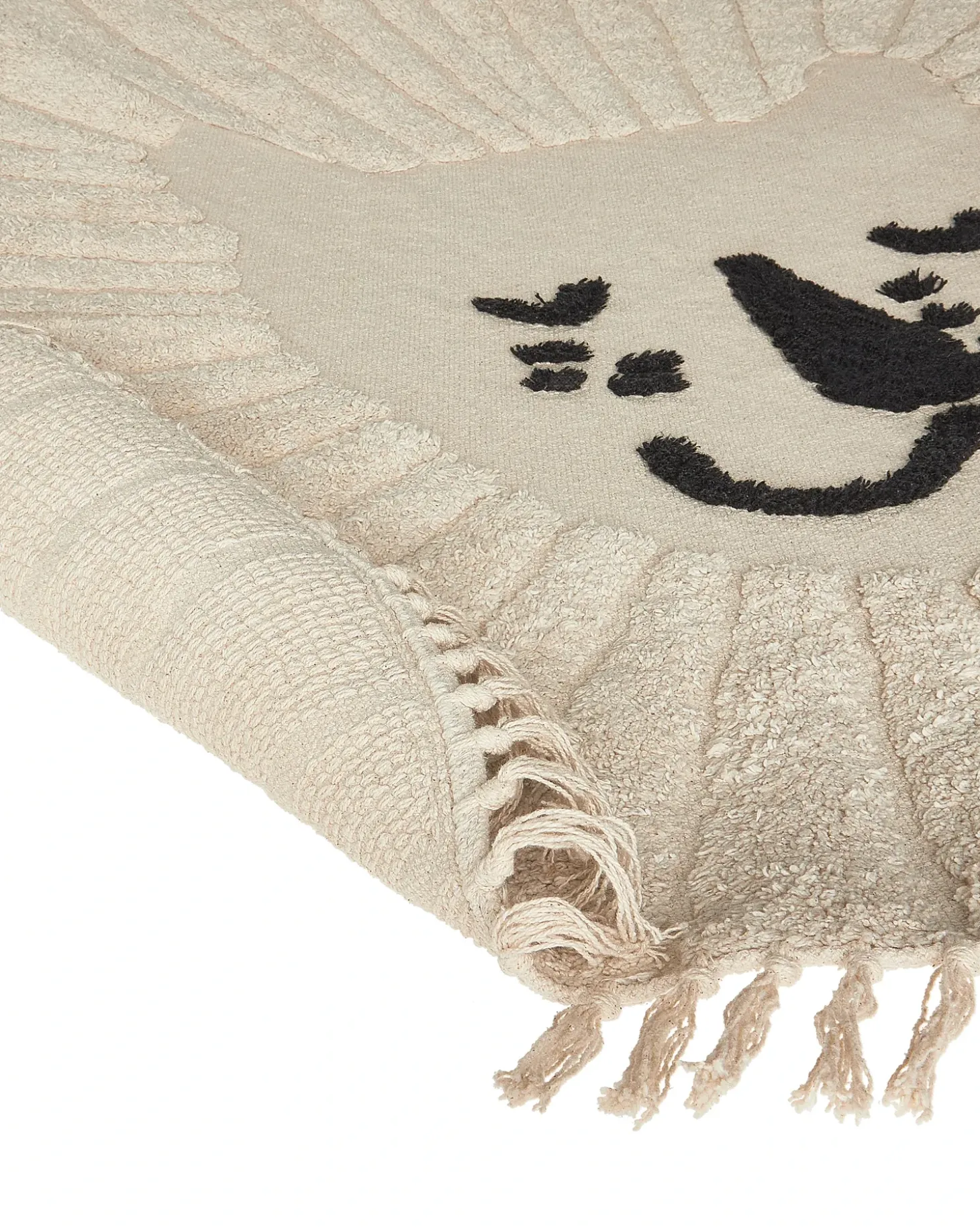Børnetæppe BADHANI Beige ø 140 cm Bomuld