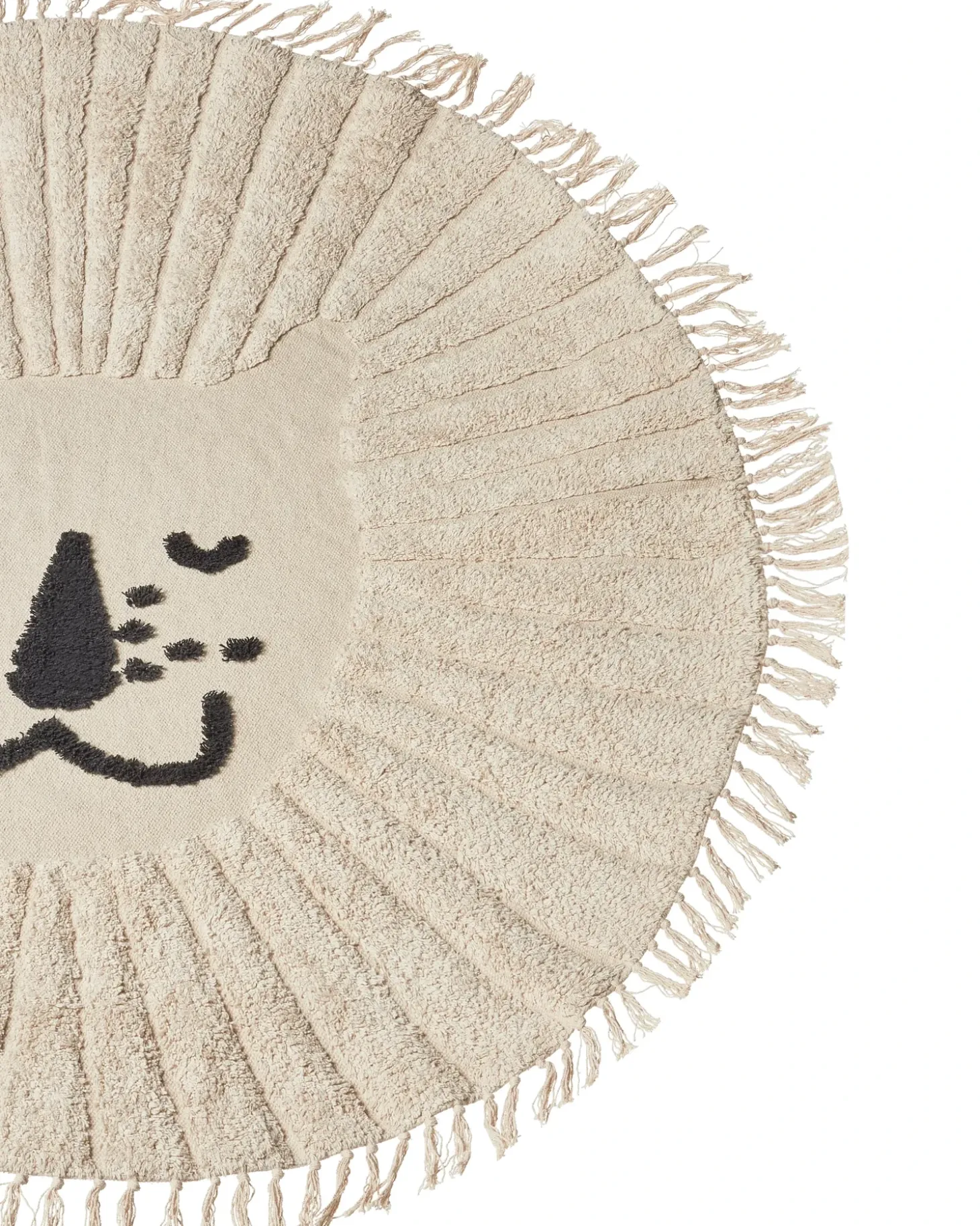 Børnetæppe BADHANI Beige ø 140 cm Bomuld