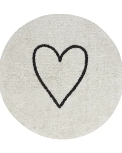 Børnetæppe HEART Beige ø 140 cm Bomuld