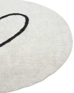 Børnetæppe HEART Beige ø 140 cm Bomuld