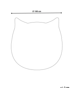 Børnetæppe KITTY Grå ø 100 cm