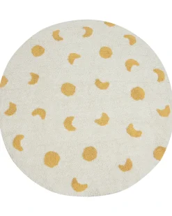 Børnetæppe LOTI Beige ø 140 cm Bomuld