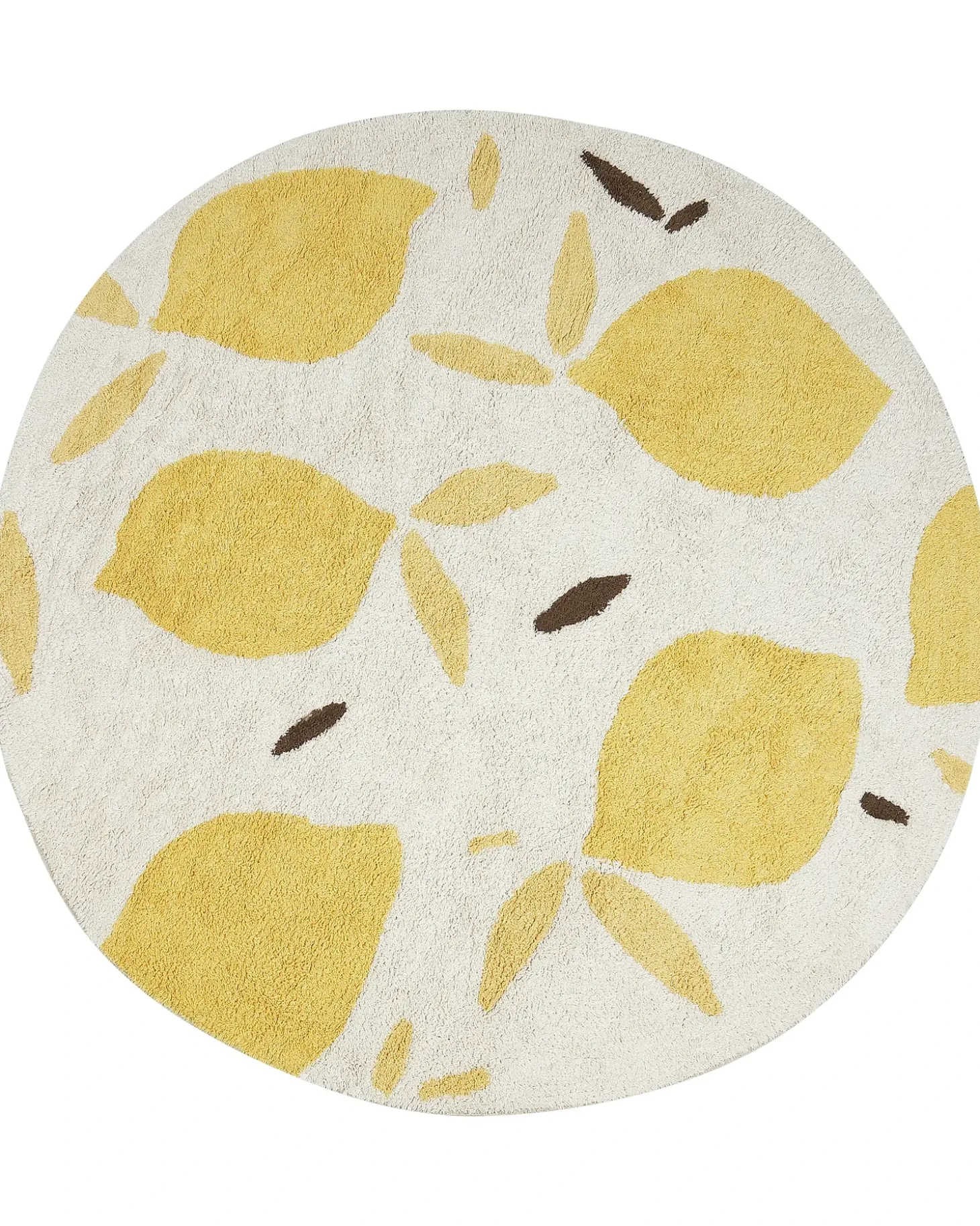 Børnetæppe MAWAND Beige ø 140 cm Bomuld