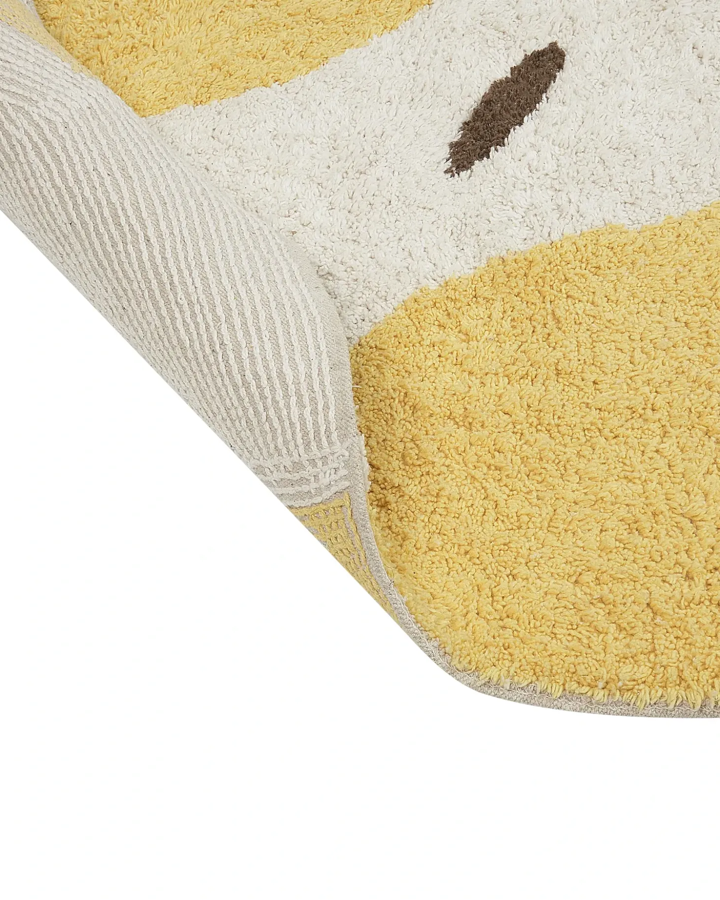 Børnetæppe MAWAND Beige ø 140 cm Bomuld