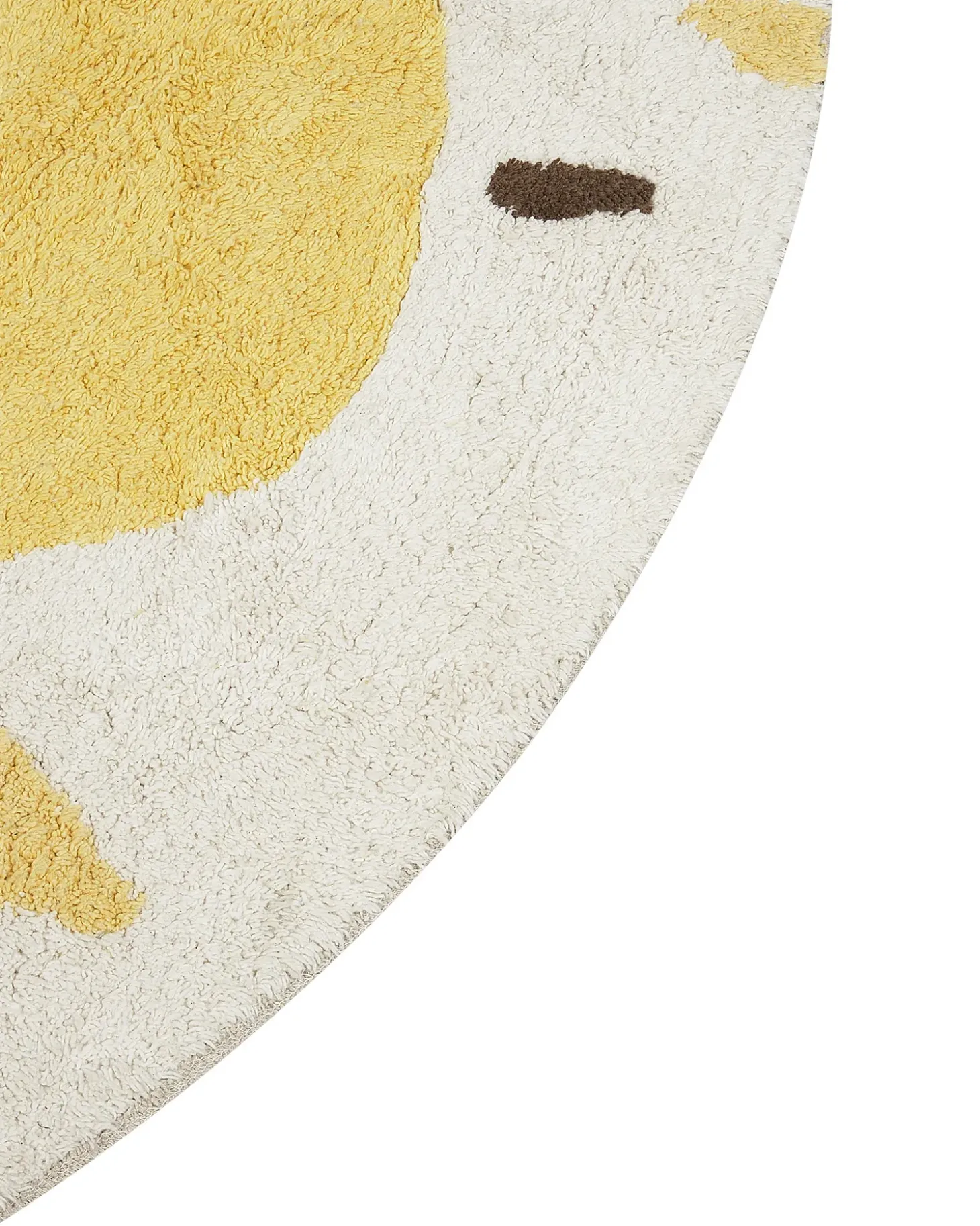 Børnetæppe MAWAND Beige ø 140 cm Bomuld