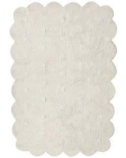 Børnetæppe SAREKI Beige 140 x 200 cm Bomuld