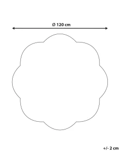 Børnetæppe THUMBELINA Cremehvid ø 120 cm Uld