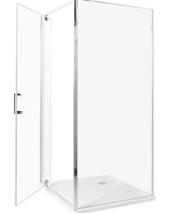Brusekabine DARLI 90 x 90 x 185 cm Sølv