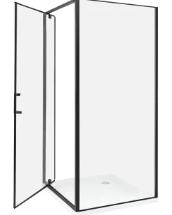 Brusekabine DARLI 90 x 90 x 185 cm Sort