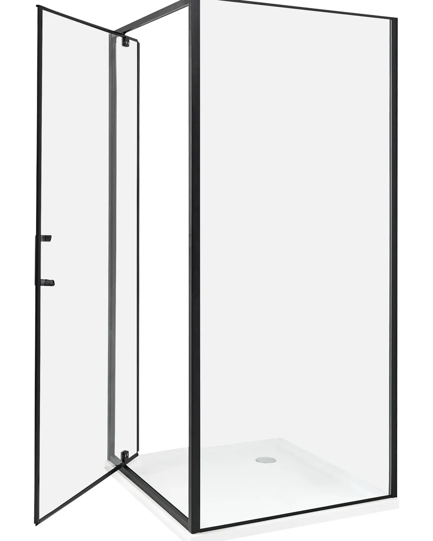 Brusekabine DARLI 90 x 90 x 185 cm Sort