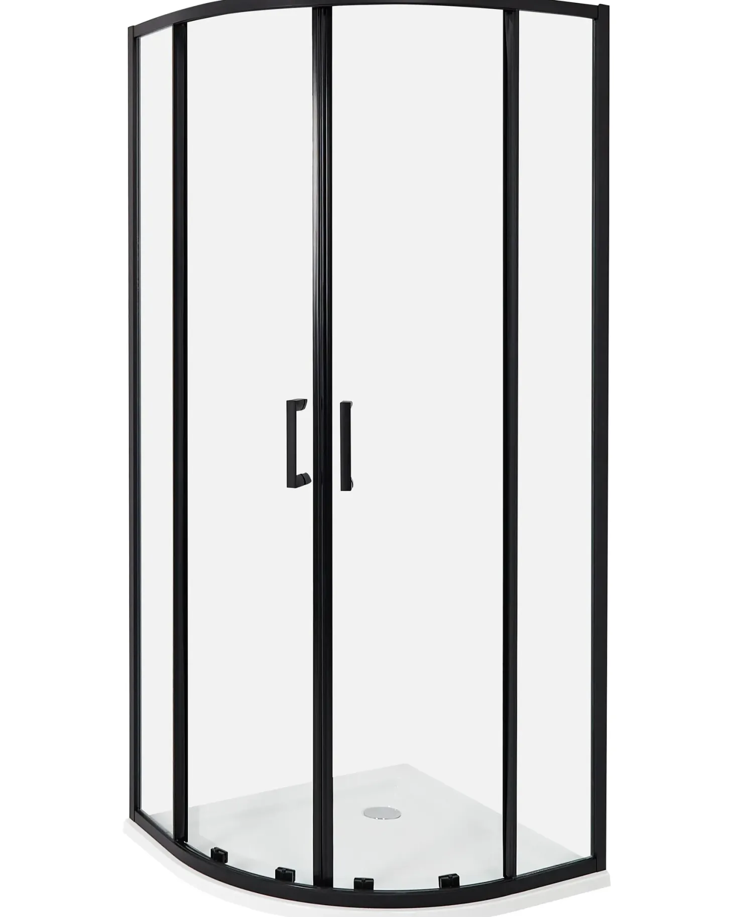 Brusekabine JUKATAN 80 x 80 x 185 cm Sort