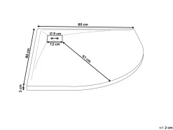 Brusekar PARON 80 x 80 x 3 cm Hvid