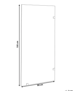 Brusevæg ICALMA 90 x 195 cm Transparent