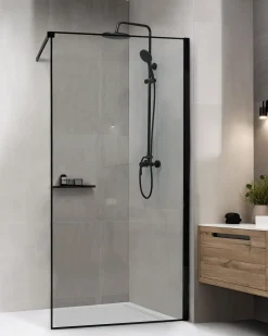 Brusevæg WASPAM 100 x 190 cm Sort