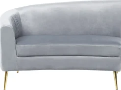 Buet sofa 4 personers MOSS Velour Lysegrå
